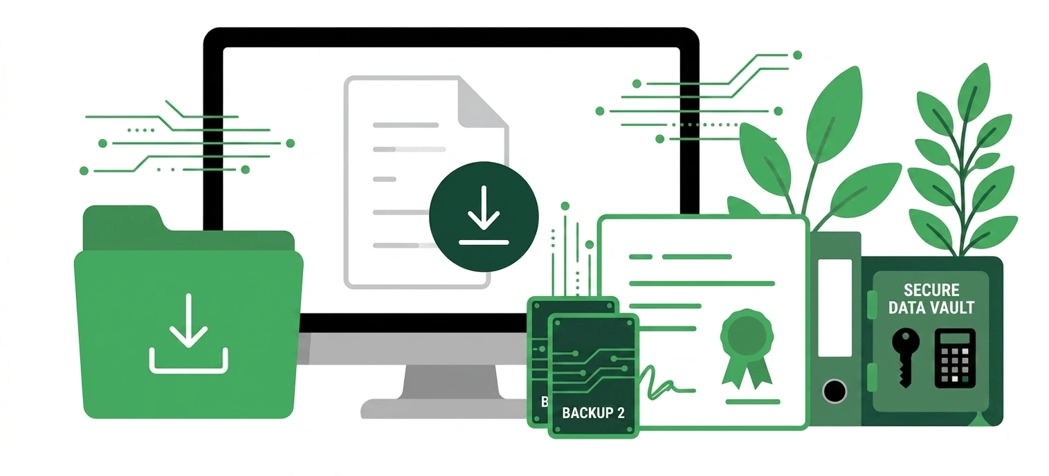 Secure Data Backup Vault Certificate